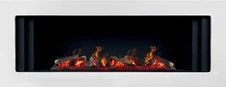 Линейный электрокамин Royal Flame LINE 1000 CRM Санд сноу с очагом Design L1000RF 3D PS/LOG