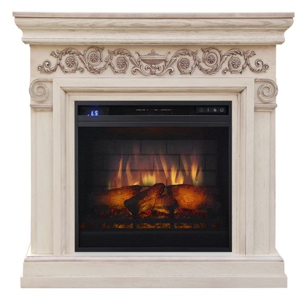 Электрокамин с классическим очагом 3D Royal Flame Athena с очагом Vision 23 EF LED 3 D FX (Слоновая кость с патиной)