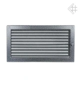 Вентиляционная решетка для камина Kratki 22х37 черная/хром пористая с жалюзи 22/37CSX