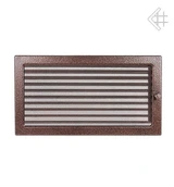 Вентиляционная решетка для камина Kratki 22х37 черная/медь пористая с жалюзи 22/37MX