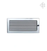 Вентиляционная решетка для камина Kratki 22х45 никелированная с жалюзи 22/45NX