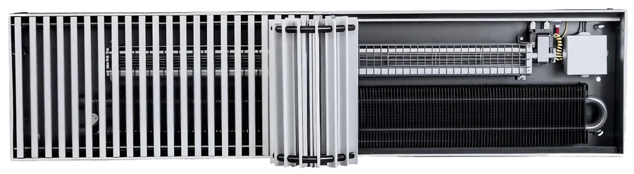 Внутрипольный конвектор длиной 2,1 м - 3 м КЗТО Бриз В 24V 260x120x2200