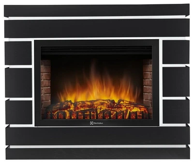 Электрокамин с широким очагом 2D Electrolux EFP/P-2720RLS с порталом Firelight Moderno 25 черный дуб