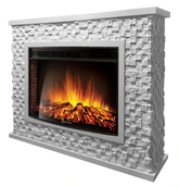 Электрокамин с широким очагом 2D Electrolux EFP/P-2720RLS с порталом Firelight Quadro 25 песчаник античный белый/белая эмаль