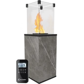 Газовый уличный обогреватель мощностью 8-10 кВт Kratki PATIO/MINI/G31/37MBAR/Q/N/P/G - NATURALI PIETRA GREY с пультом ДУ