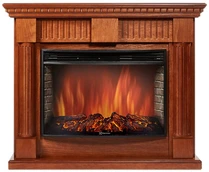 Электрокамин с широким очагом 2D Electrolux EFP/P-2520LS с порталом Firelight Colonnа 25 дуб