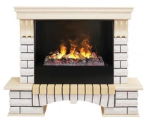 Электрокамин с широким очагом 3D Real-Flame Country 26 WT-614 с очагом 3D CASSETTE 630 Black Panel