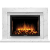 Электрокамин с широким очагом 2D Electrolux EFP/P-2520LS с порталом Firelight Simple 25 белый мрамор