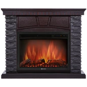 Электрокамин с широким очагом 2D Electrolux EFP/P-2720RLS с порталом Firelight Porto 25 сланец черный, венге