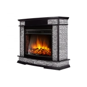 Электрокамин с широким очагом 2D Electrolux EFP/P-2720RLS с порталом Firelight Scala 25 сланец скалистый серый, шпон венге