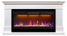 Электрокамин с широким очагом 2D Royal Flame California (белый) с очагом Crystal 40 RF