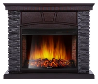 Электрокамин с широким очагом 2D Electrolux EFP/P-3320RLS с порталом Firelight Porto 30 сланец черный, венге