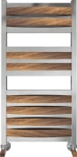 Водяной полотенцесушитель шириной 510 - 600 мм Benetto Legno Лацио 530x1026 (П11 5-3-3)