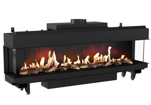 Панорамный газовый камин Kratki LEO/LP/200/G31/37MBAR (баллонный газ)