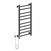Электрический полотенцесушитель лесенка Ника STEP-2 100/50 RAL9005 черный матовый левый тэн
