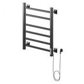 Электрический полотенцесушитель лесенка Ника STEP-2 60/50 RAL9005 черный матовый правый тэн
