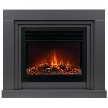 Электрокамин с широким очагом 2D Real-Flame Stanley 26 GR-P718 с очагом MOONBLAZE DELUXE BL