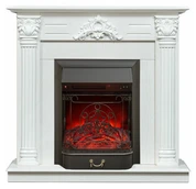 Электрокамин с классическим очагом 2D Real-Flame Stefania STD/EUG WT-F614 с очагом FOBOS LUX BL