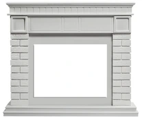Широкий портал Firelight Bricks 25 камень белый, белая эмаль