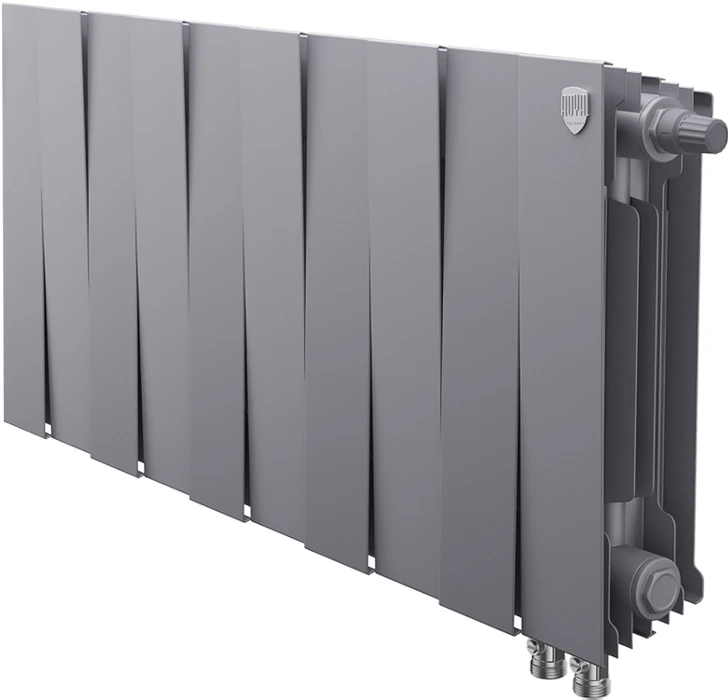 Биметаллический радиатор Royal Thermo Pianoforte 300 VDR80 10 секц. Silver Satin