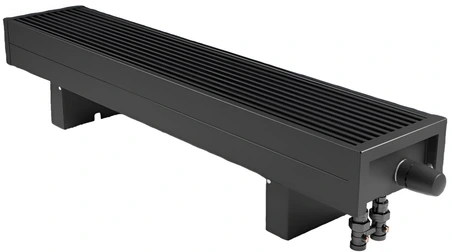 Водяной конвектор Vitron ВКН.100.200.1000.2ТГ Черный, с термовентилем