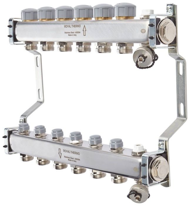 Для отопления Royal Thermo 1" ВР-3/4" НР, 4 выхода, нерж. (RTE 51.104)