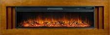 Линейный электрокамин Royal Flame Line 60 (орех) с очагом Vision 60 LOG LED