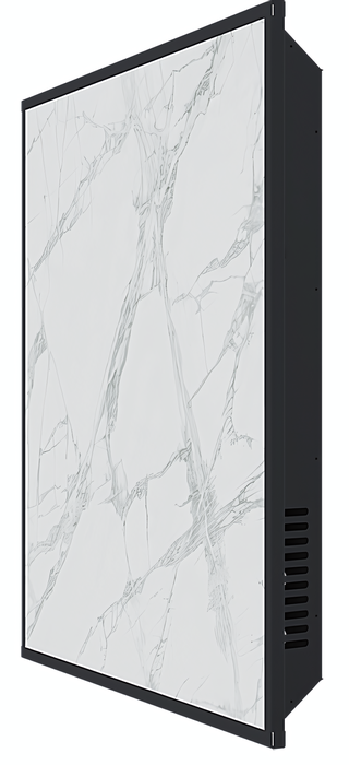 Отопительная панель Отопительная панель STOUT WHITE STONE SCT 60*60 белый гранит / черный корпус