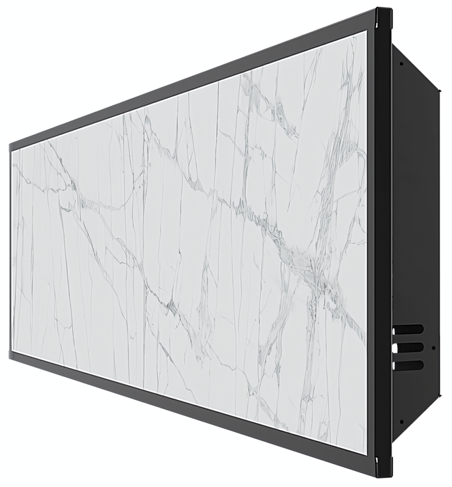 Отопительная панель Отопительная панель STOUT WHITE STONE SCT 120*30 белый гранит / черный корпус