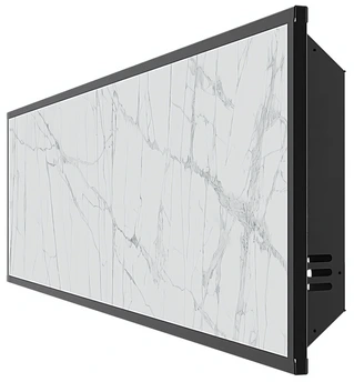 Отопительная панель Отопительная панель STOUT WHITE STONE SCT 120*30 белый гранит / черный корпус