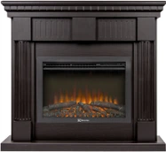 Электрокамин с широким очагом 2D Electrolux EFP/P-2520LS N с порталом Firelight Colonna 25 шпон венге