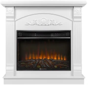 Электрокамин с широким очагом 2D Electrolux EFP/P-3020LS N с порталом Firelight Barocco 30 белый