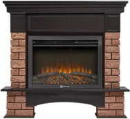 Электрокамин с широким очагом 2D Electrolux EFP/P-2520LS N с порталом Firelight Forte Wood 25 камень темный, шпон венге