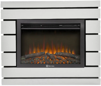 Электрокамин с широким очагом 2D Electrolux EFP/P-2520LS N с порталом Firelight Moderno 25 шпон белый дуб