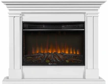 Электрокамин с широким очагом 2D Electrolux EFP/P-3020LS N с порталом Firelight Castello 30 Белый