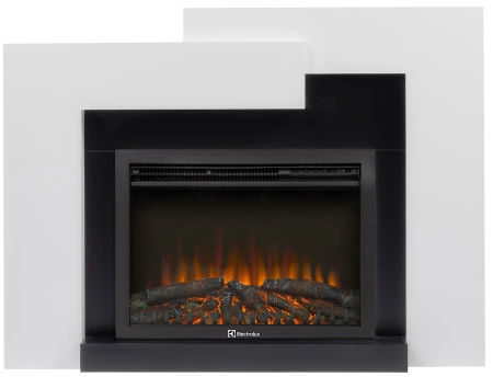 Электрокамин с широким очагом 2D Electrolux EFP/P-2520LS N с порталом Firelight Tetris 25 белый, серый