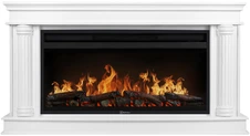 Электрокамин с широким очагом 2D Electrolux EFP/P-3620LS с порталом Firelight Olympia 36, белый
