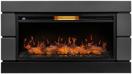 Электрокамин с широким очагом 2D Royal Thermo Aurora RTFP/P-AR40LS с порталом Firelight Moderno 40, графит
