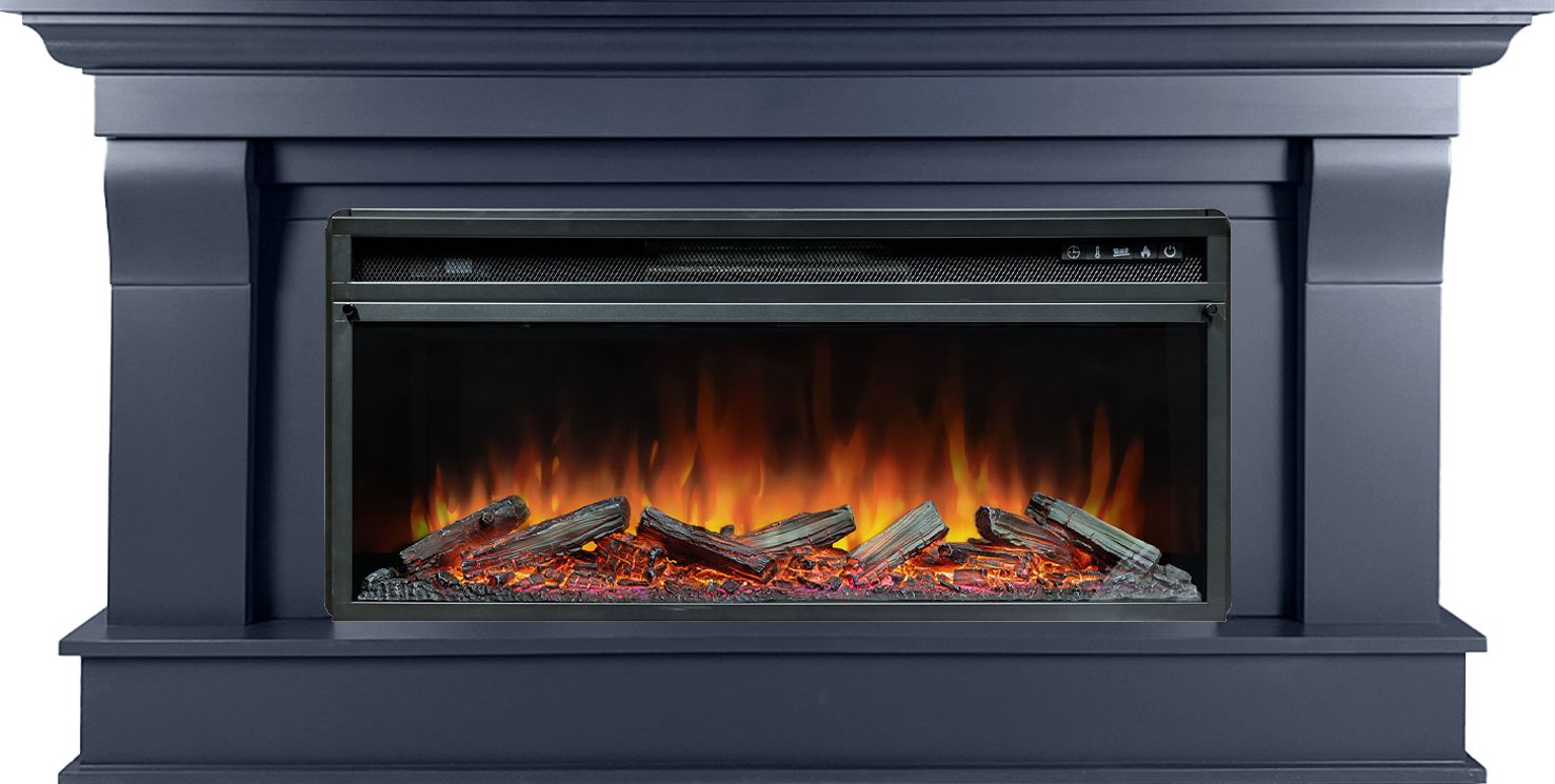 Электрокамин с широким очагом 2D Royal Flame Monaco 42 с очагом Vision 42 LOG LED