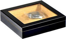 Настольный хьюмидор Aficionado Chateau Glasstop Black (на 15 сигар)