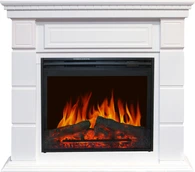 Электрокамин с широким очагом 2D Royal Flame Portland белый с очагом Jupiter FX New