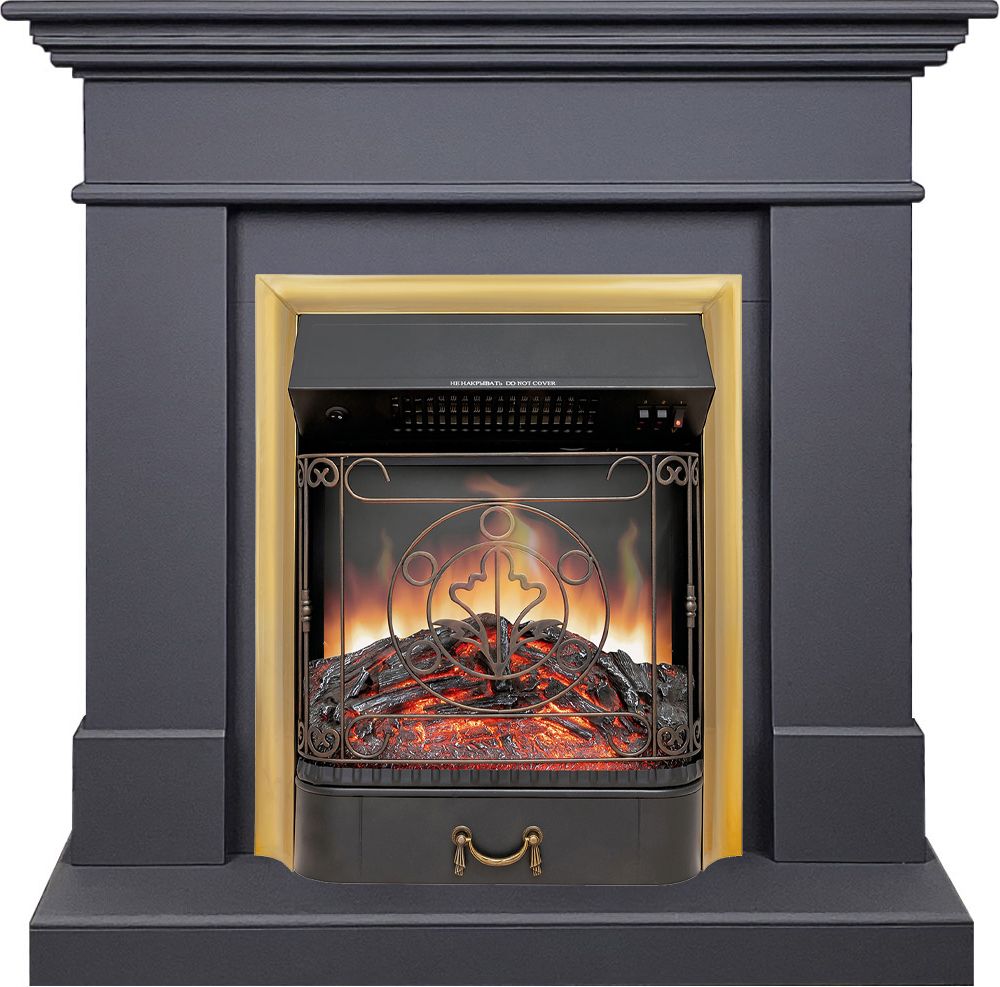 Электрокамин с классическим очагом 2D Royal Flame California STD SFT с очагом Majestic FX Brass