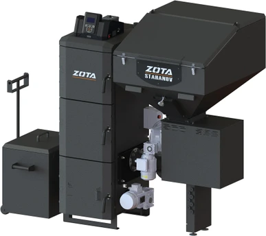 Твердотопливный котел Zota Stahanov Black 26 кВт