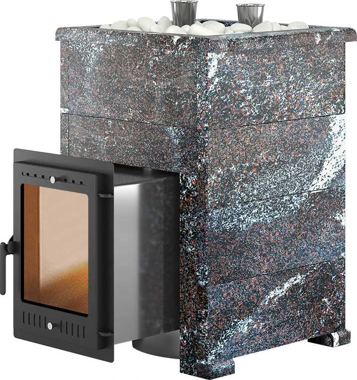 Дровяная печь Эверест Steam Master 30 INOX Амфиболит, S-40