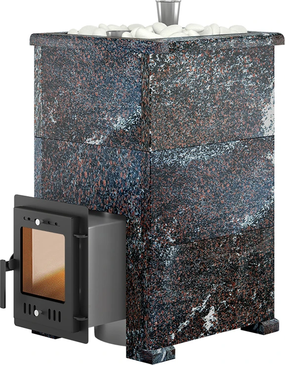 Дровяная печь Эверест Steam Master 24 INOX Амфиболит, S-40