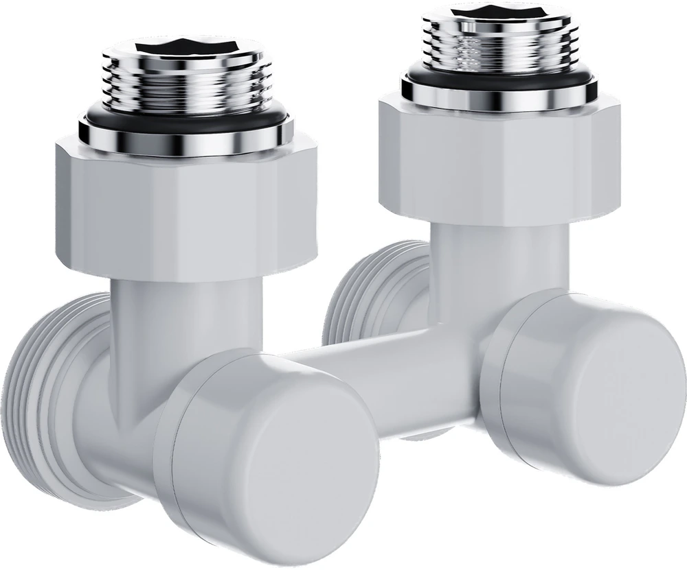 Узел нижнего подключения Royal Thermo Design 1/2"х3/4" EK (белый), угловой
