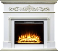 Электрокамин с широким очагом 2D Real-Flame BEETHOVEN 25,5/26 WT-519G с очагом AQUAMARINE 26