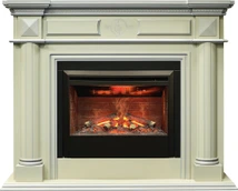 Электрокамин с широким очагом 3D Real-Flame WAGNER 33/26 BG-P615S с очагом 3D HELIOS 26
