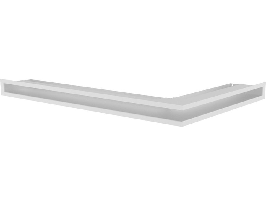 Вентиляционная решетка для камина Kratki Люфт угловая/6*40см левая белая LUFT/NL/6/40/45S/B, цвет белый