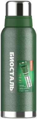 Biostal Охота (1,2 литра), 2 чашки, с ситечком, зеленый (NBR-1200Z-G)